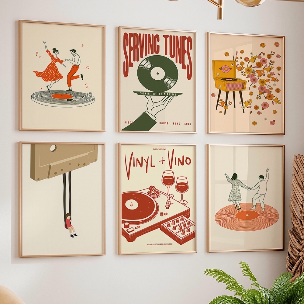Office Furniture Layout - 1pc Vintage Music Canvas Poster Unframed