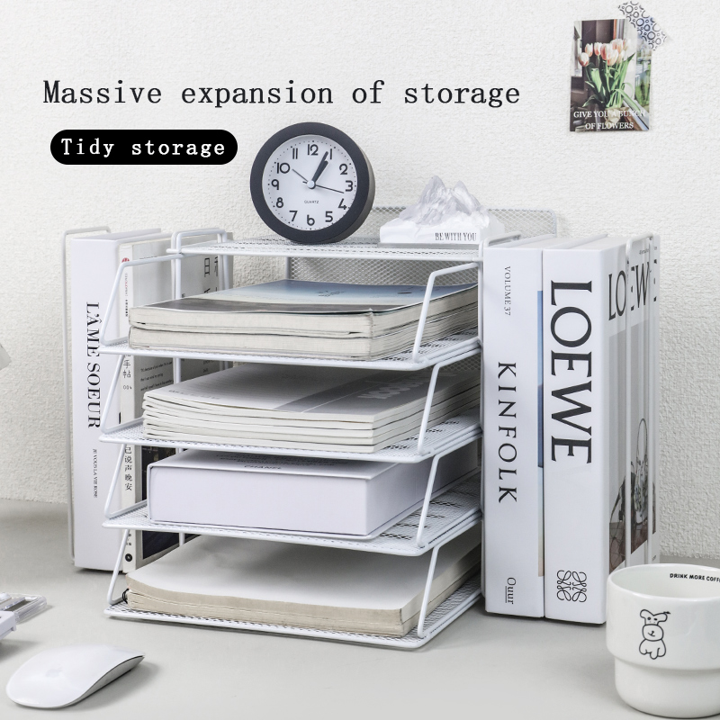 Office Supply Cart - Desk storage and accessories, 4-tier paper