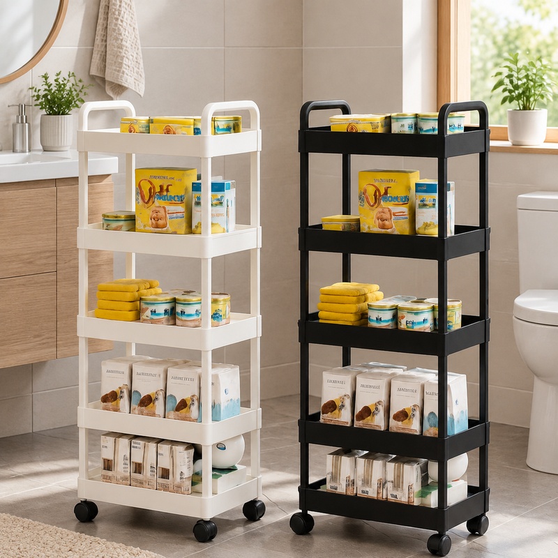 5-Tier Rolling Storage Cart wi - đánh giá và giá Book Cart Rolling