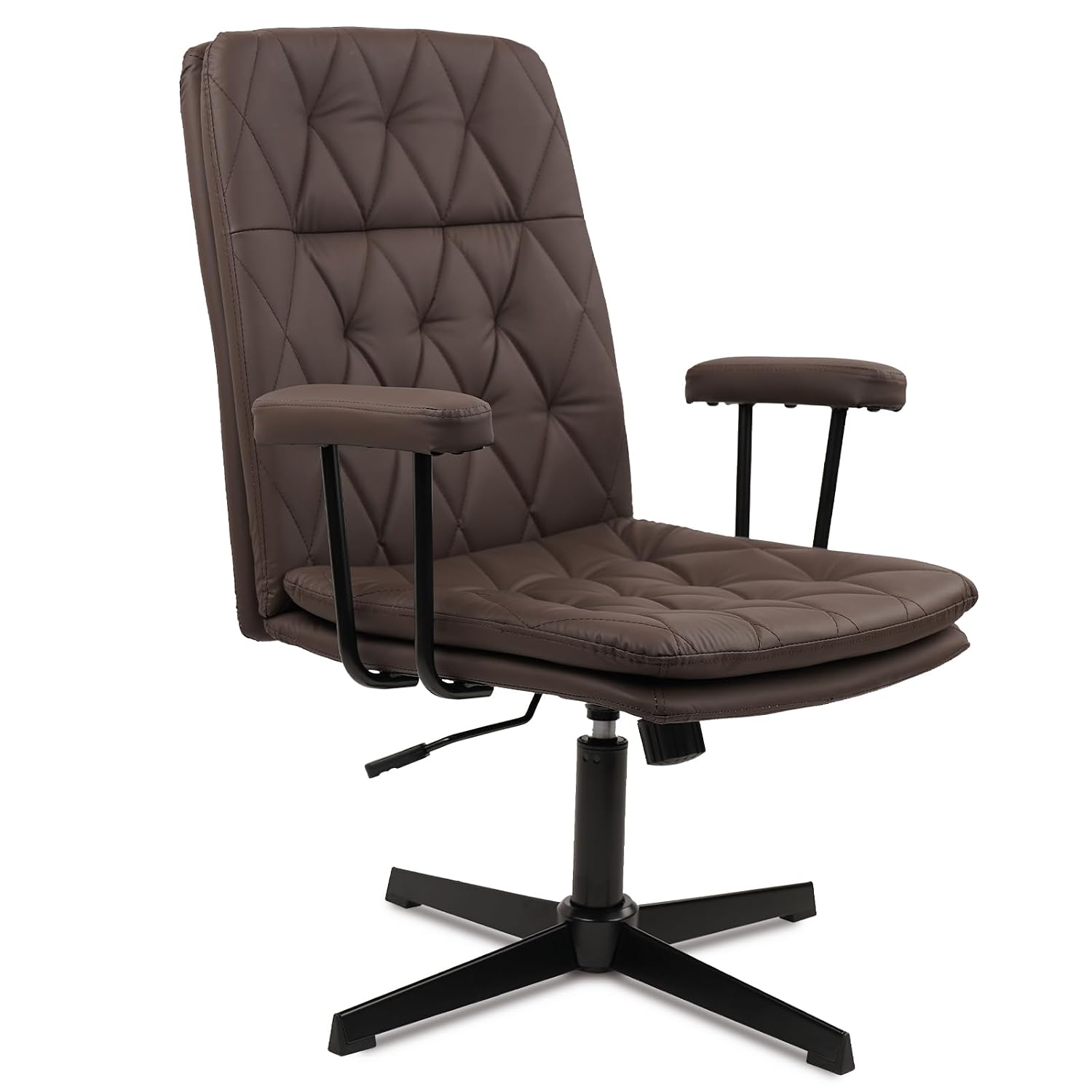 Brown Leather Office Chair No  - đánh giá và giá Task Chair Mid Back