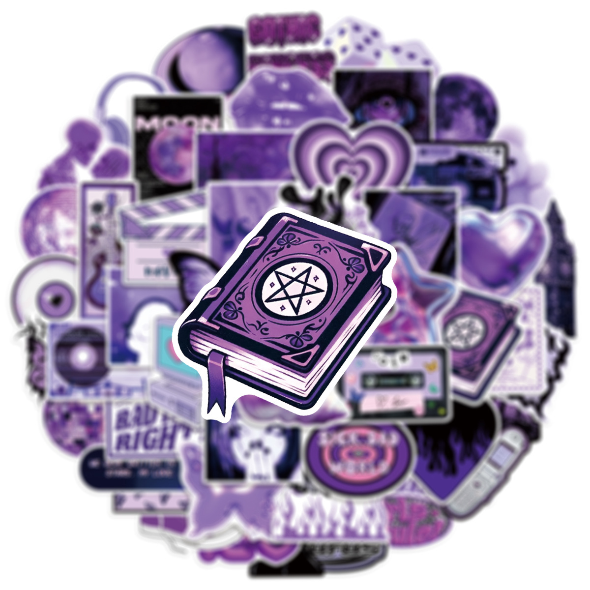 50/100Pcs Purple Y2K Girl Graf - đánh giá và giá Office Supply Cart