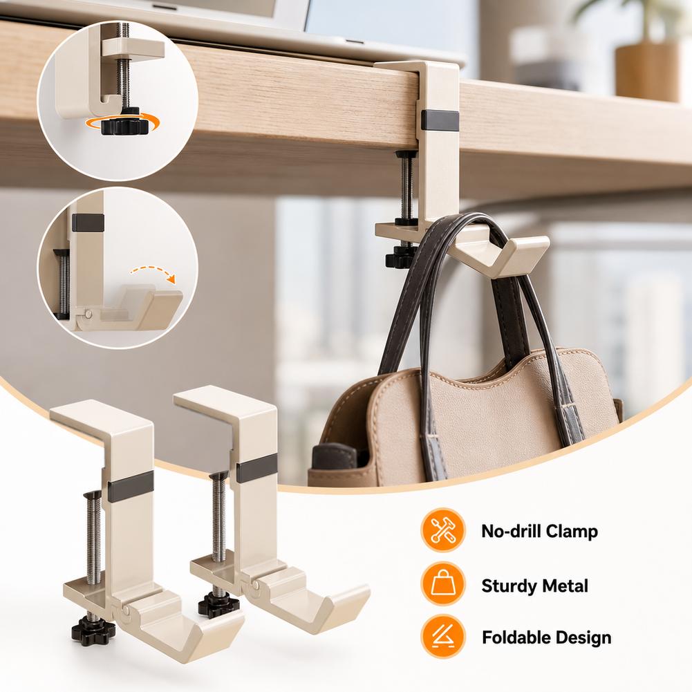 No Drill Foldable Desk Hook  C - đánh giá và giá Office Furniture Layout