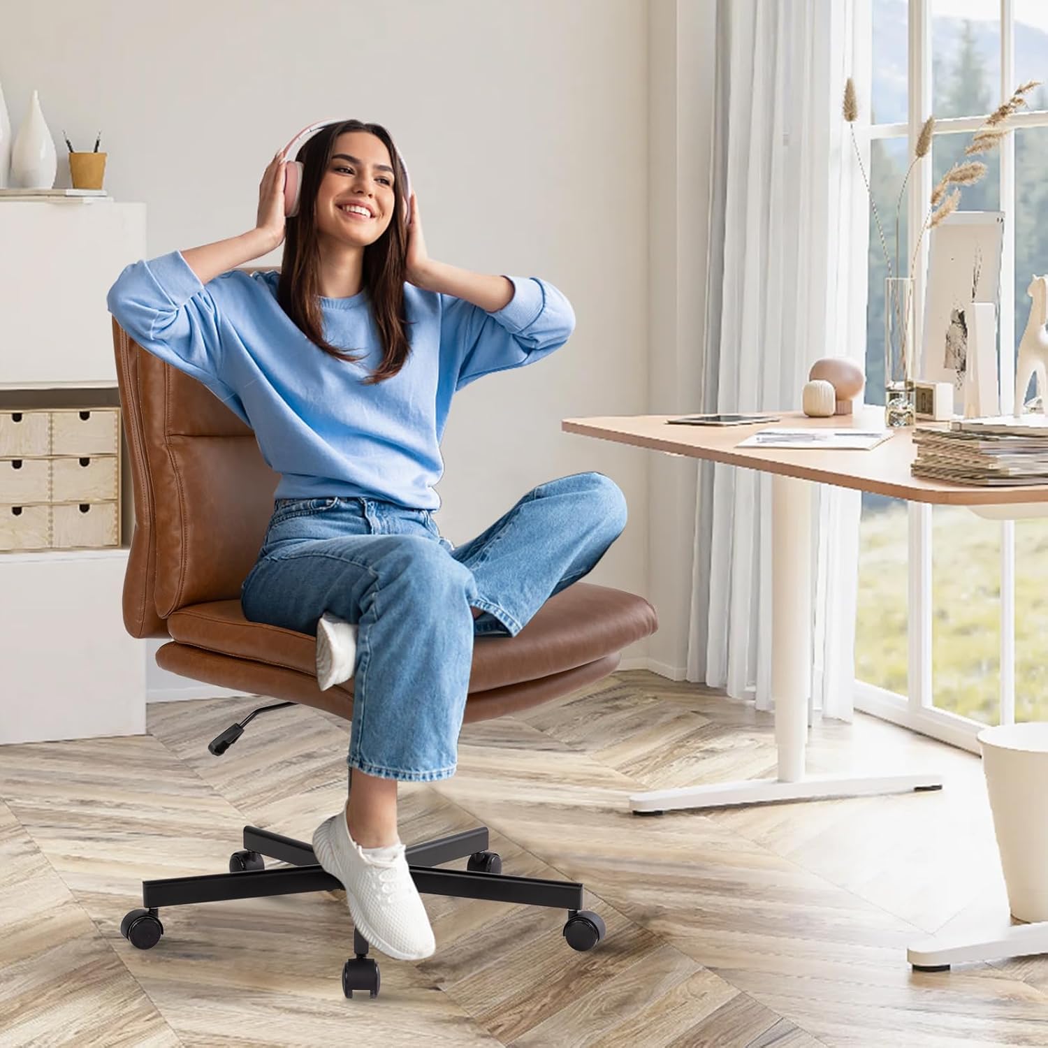 Armless Desk Chair, Mid-Back C - đánh giá và giá Task Chair Mid Back