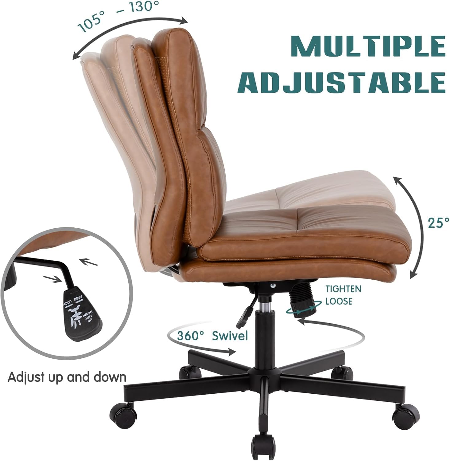 Armless Desk Chair, Mid-Back C - đánh giá và giá Task Chair Mid Back