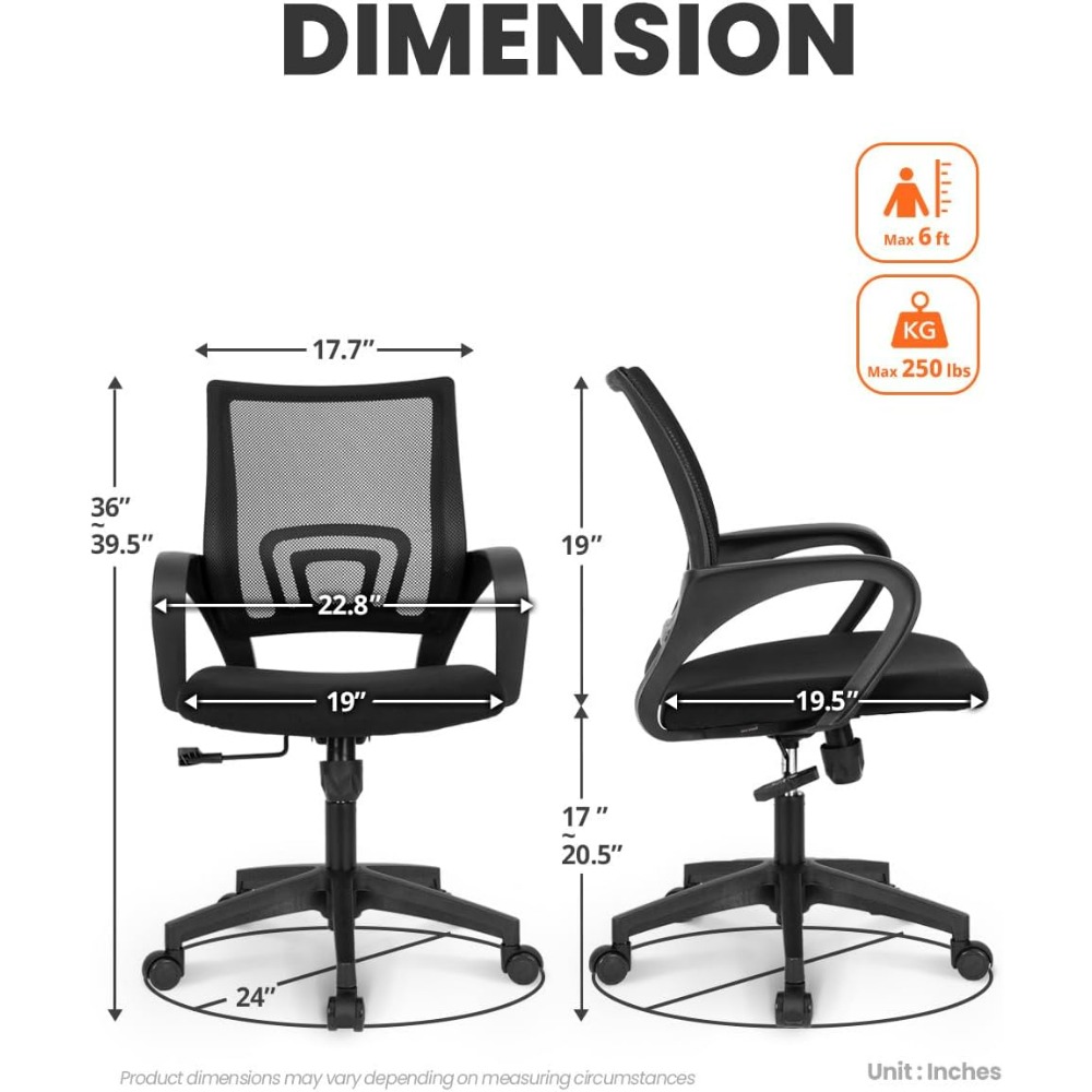 Black Mesh Gaming Office Chair - đánh giá và giá Task Chair Mid Back