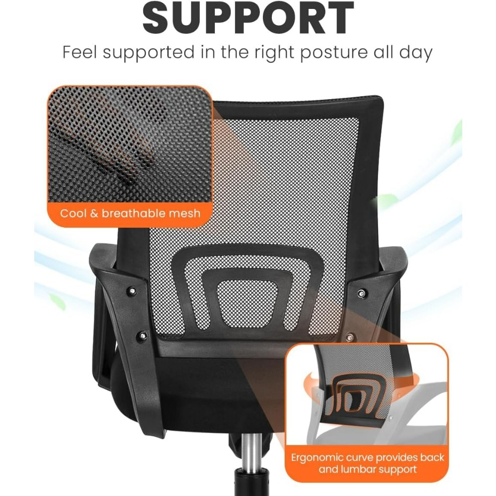 Black Mesh Gaming Office Chair - đánh giá và giá Task Chair Mid Back