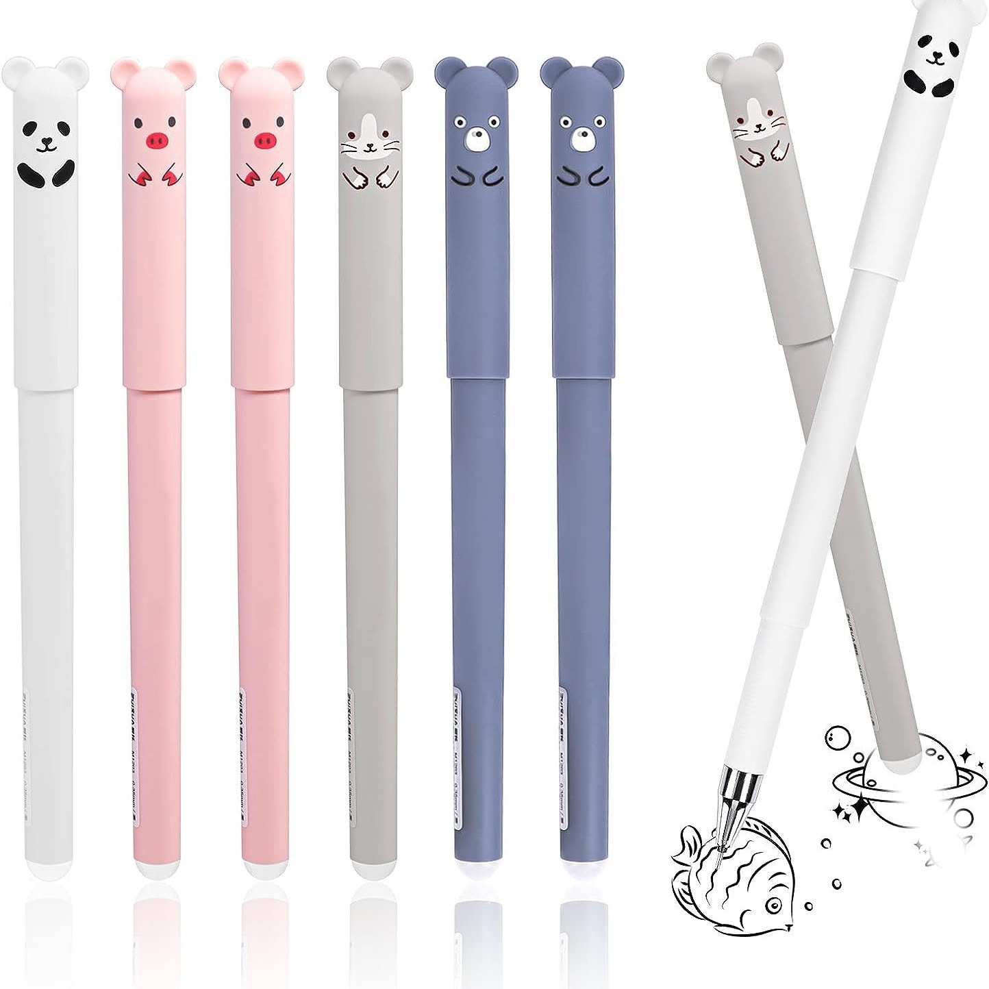 4pcs/Set Kawaii Pig Bear Cat E - đánh giá và giá Office Supply Cart